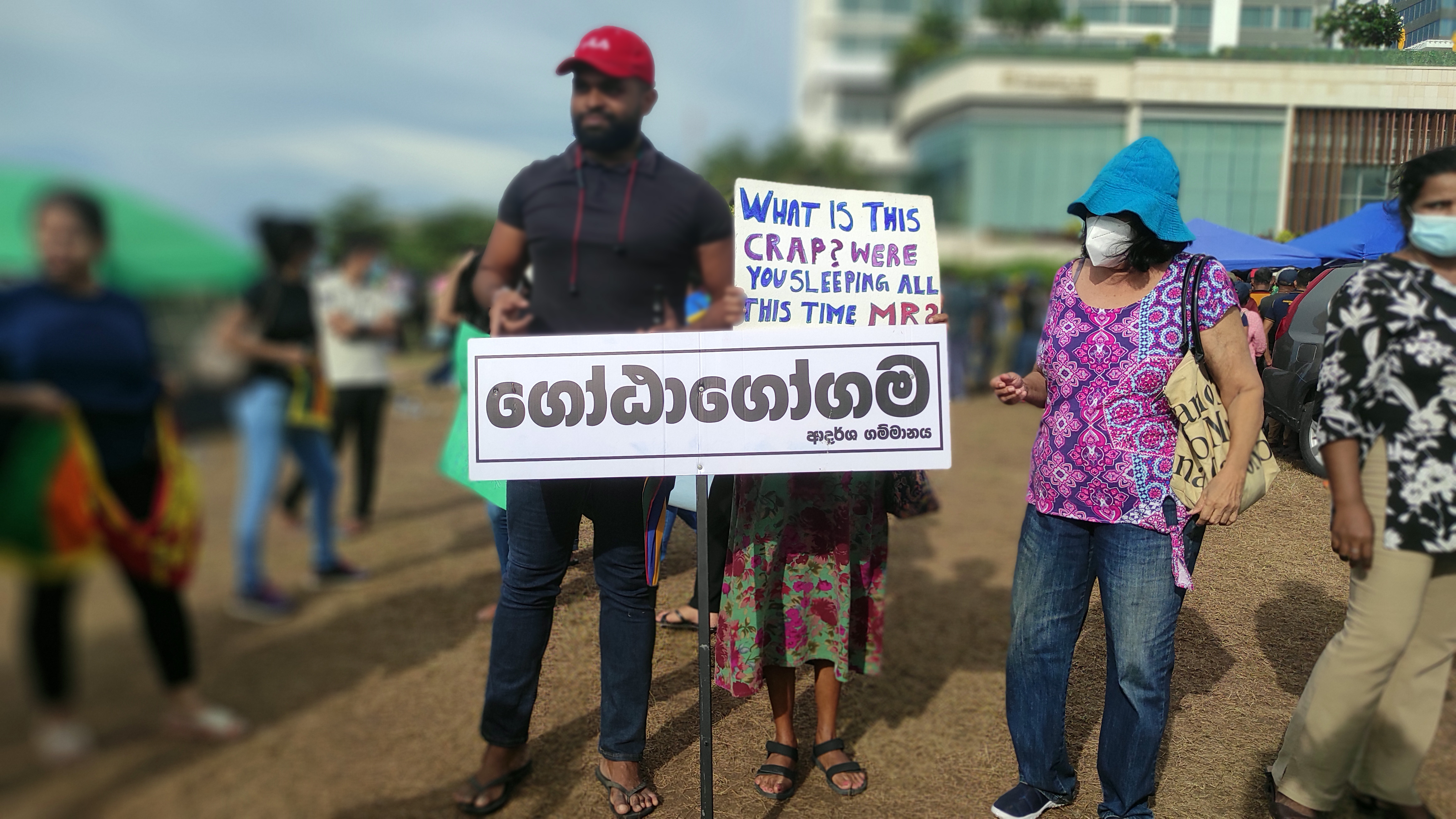 Gotagogama, the Aragalaya protest encampment on Galle Face Green opposite the Presidential Secretariat in Colombo, 13 April 2022; the named occupation that defined the movement and gave the protest its identity.