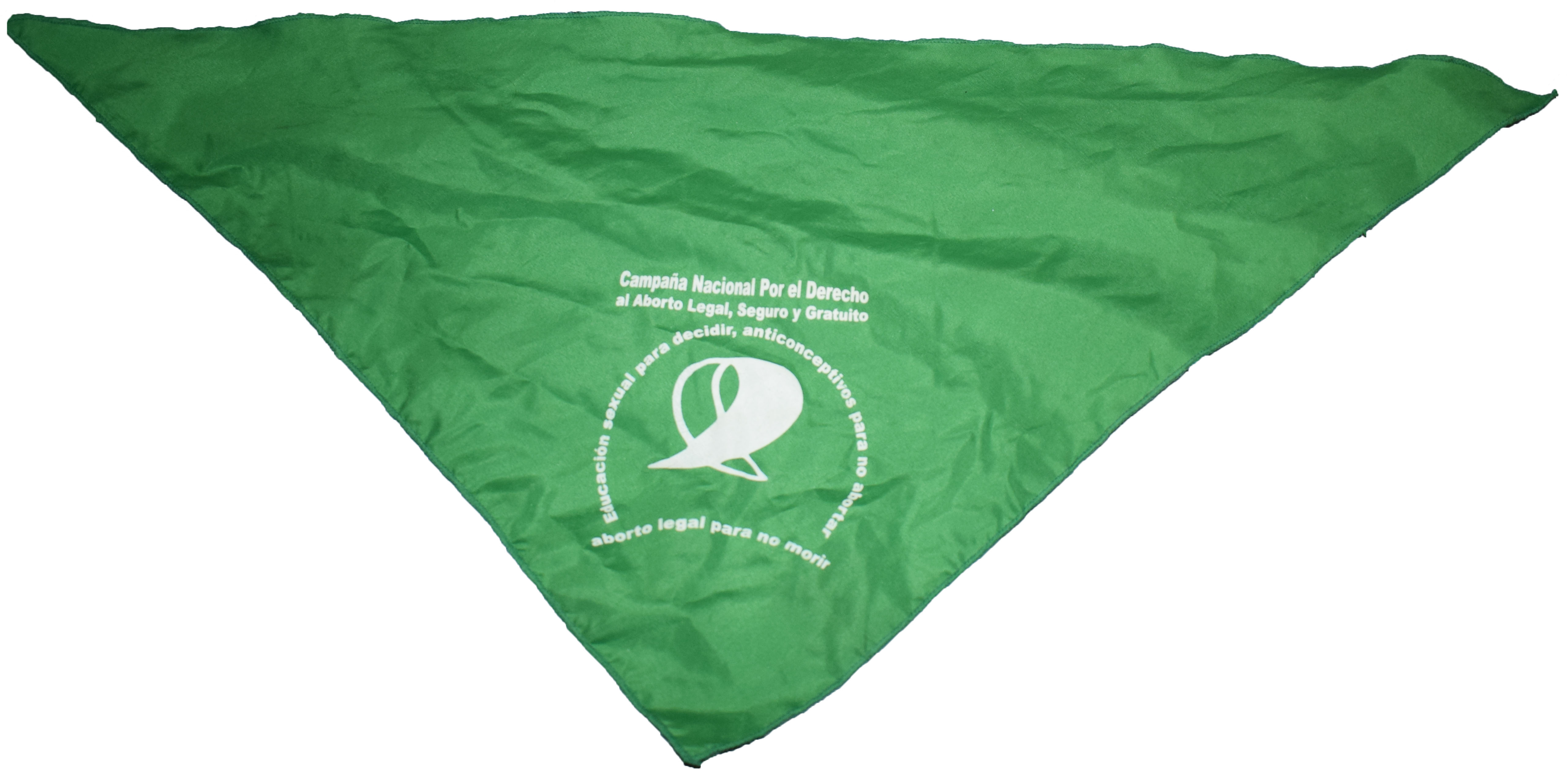 A green bandana lettered "Aborto legal, seguro y gratuito" (legal, safe and free abortion), the wearable artifact at the centre of the Argentine campaign and its regional spread.